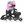 Black/Mint/Pink LED Light-Up Wheels