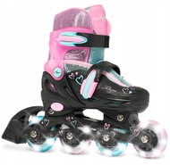 Raven Loret Glitter Black/Mint/Pink svítící kola LED 30-33 - Roller Skates