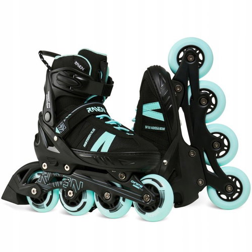 Raven Profession PLUS Black/Mint 31-35 - Roller Skates - Main image