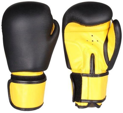 Fighter wrestling boxing gloves black-yellow 10 oz - Boxing Gloves - Main image