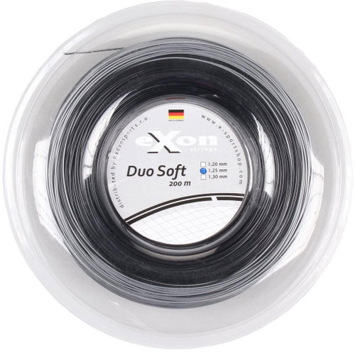 Duo Soft tennis braid 200 m black-silver 130 - Tennis Strings - Main image