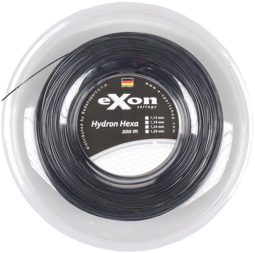 Hydron Hexa tennis braid 200 m black 114 - Tennis Strings - Main image