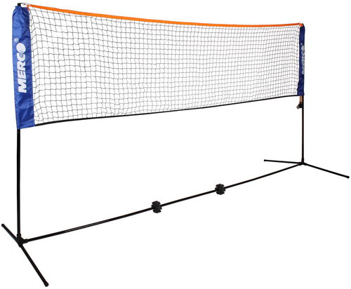 Merco badminton/tennis set 3 m court stands incl. net - Multipurpose Net - Main image