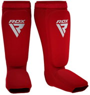 RDX Chrániče holení a nártů SIB HOSIERY SHIN INSTEP GUARD FOAM, červeno bílé  - Hockey Shin Pads
