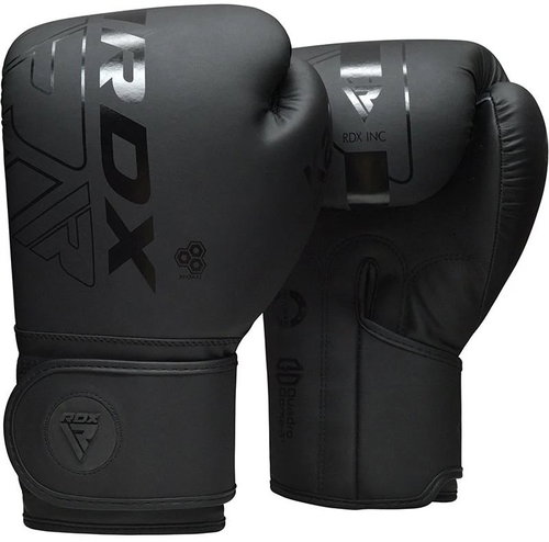 RDX F6 Kara Boxing Training Gloves 8 oz, Black - Boxing Gloves - Main image