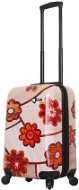 MIA TORO M1355 Ricci Wood Mosaic Flowers S - Suitcase