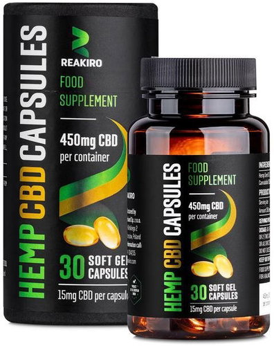 Reakiro CBD Gel Capsules, 30pcs, 450mg CBD - CBD - Main image