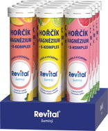 Revital Hořčík BOX + B-komplex 3 příchutě 12 × 20 šumivých tablet - Magnesium