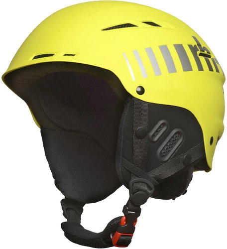 RH+ RIDER HELMET Matt Yellow/Logo Shiny Silver size 54-58 - Ski Helmet - Main image