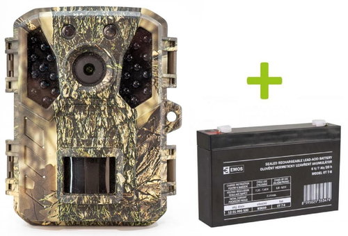 OXE Gepard II, external battery 6V/7Ah and power cable + 32GB SD card and 4 batteries - Camera Trap - Main image