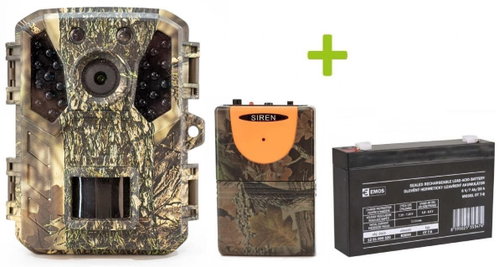 OXE Cheetah II, hunting detector, external battery 6V/7Ah and power cable + 32GB SD and 6 batteries - Camera Trap - Main image