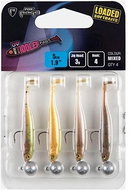 FOX Rage Rubber Lure Micro Tiddler Fast Loaded 5 cm 3 g Mixed UV Colour Pack 4 pcs - Rubber Bait
