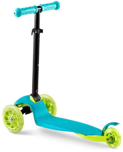 Ricokids Loco LED tricycle turquoise - Children's Scooter - Main image