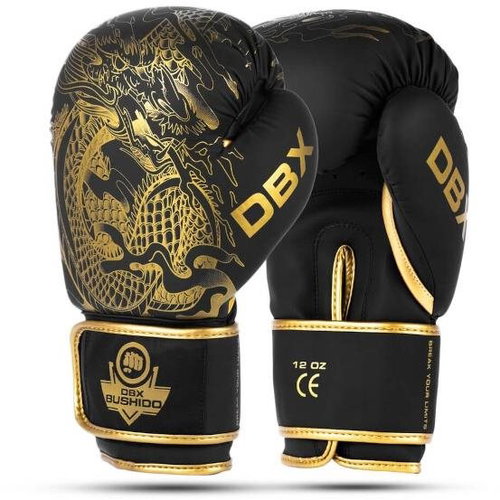 DBX BUSHIDO Gold Dragon size 14, black and gold - Boxing Gloves - Main image