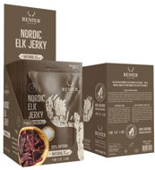 Renjer Traditional Nordic Elk (Losi) Jerky Sea Salt 300 g display - Szárított hús