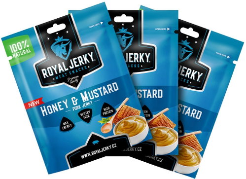 Royal Jerky Honey & Mustard Pork Jerky, 3x40g - Dried Meat - Main image
