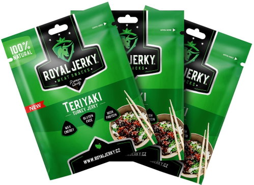 Royal Jerky Turkey Teriyaki, 3x 40g - Dried Meat - Main image