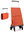 Foldable shopping bag on wheels, orange