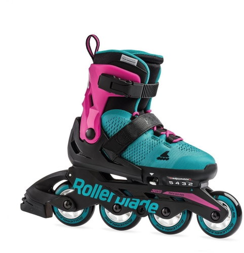 Rollerblade Microblade G, Pink/Emerald Green, size 28-32 EU/175-205mm - Roller Skates - Main image