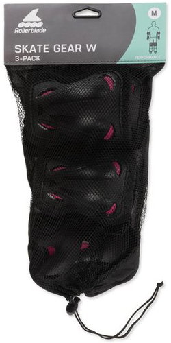 Rollerblade SKATE GEAR W 3 PACK, Black/Raspberry, size L - Protectors - Main image