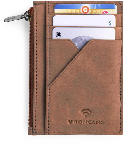 Roncato credit card case with coin pocket SALENTO brown - Wallet - Main image