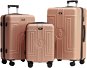 ROWEX Extra odolný cestovný kufor s TSA zámkom Casolver, šampanská, set kufrov (3 ks) - Sada kufrov