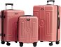 ROWEX Extra odolný cestovní kufr s TSA zámkem Casolver, rosegold, set kufrů (3 ks) - Case Set