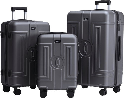 ROWEX Extra durable travel case with TSA lock Casolver, grey-black, set of cases (3 pcs) - Case Set - Main image