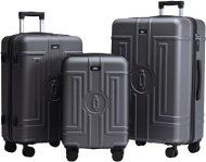 ROWEX Extra odolný cestovní kufr s TSA zámkem Casolver, šedočerná, set kufrů (3 ks) - Case Set
