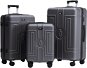 ROWEX Extra odolný cestovný kufor s TSA zámkom Casolver, sivo-čierna, set kufrov (3 ks) - Sada kufrov