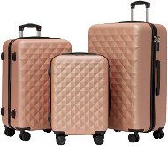 ROWEX extra odolný cestovní kufr s TSA zámkem Crystal, šampaňská, set 3 ks - Case Set