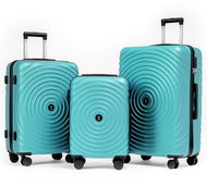 ROWEX Hypnotizer, extra odolný cestovní kufr s TSA zámkem, světle modrá, set kufrů (3 ks) - Sada kufrů