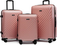 ROWEX Extra durable travel case with TSA lock Roseline 3in1, rosegold - Case Set