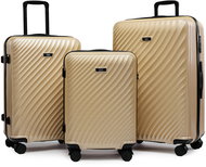 ROWEX Extra durable travel case with TSA lock Roseline 3in1, champagne - Case Set