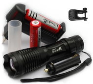 Nabíjecí baterka UltraFire ZOOM CREE XML 2000lm hliníková svítilna s čočkou + doplňky - LED svítilna