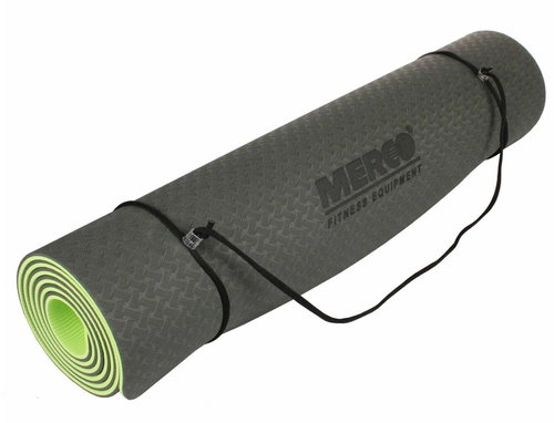 Merco Yoga TPE 6 Double Mat Exercise Mat Black-Green - Exercise Mat - Main image