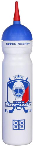 R & B Czech Hockey sports bottle with spout white 1000 ml - Drinking Bottle - Main image