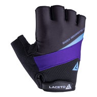 LACETO Cyklistické rukavice PACE Black-Purple XS - Rukavice na kolo
