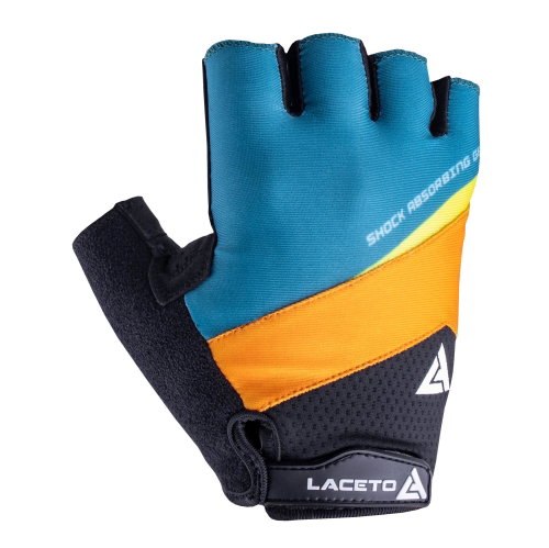 LACETO Cycling Gloves PACE Grey-Orange L - Cycling Gloves - Main image