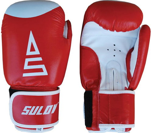 Sulov Boxerské rukavice kožené 14 oz., červeno-bílé - Boxerské rukavice - Hlavní obrázek