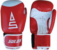 Sulov Boxing gloves leather 8 oz., red and white - Boxing Gloves