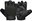 Gloves T2 Half, Black, L