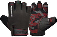 RDX T2 Half Weightlifting Gloves, Red, S - Workout Gloves