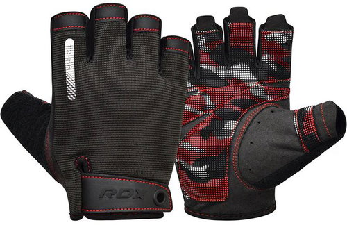 RDX T2 Half Weightlifting Gloves, Red, XL - Workout Gloves - Main image