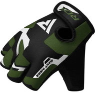 RDX Fitness Gloves Gym gloves sublimation F6, black and green, M - Workout Gloves