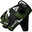 Gloves Gym gloves sublimation F6, black and green, M