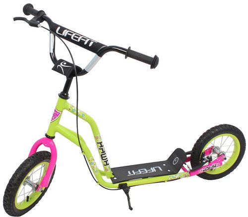 LIFEFIT HAWK 12"/12", Green-Pink Main image LIFEFIT HAWK 12"/12", Green-Pink - Scooter - Main image