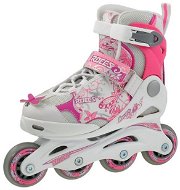 Roces Compy 6.0 Girl, White-Pink, size 30-33 EU/190-210mm - Roller Skates