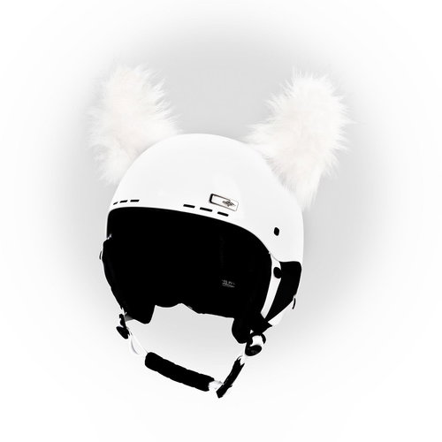 Revos Crazy Yeti ears - white - Helmet Decoration - Main image