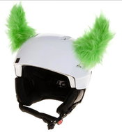 Revos Crazy Ears Horns Hairy - colour green - Helmet Decoration